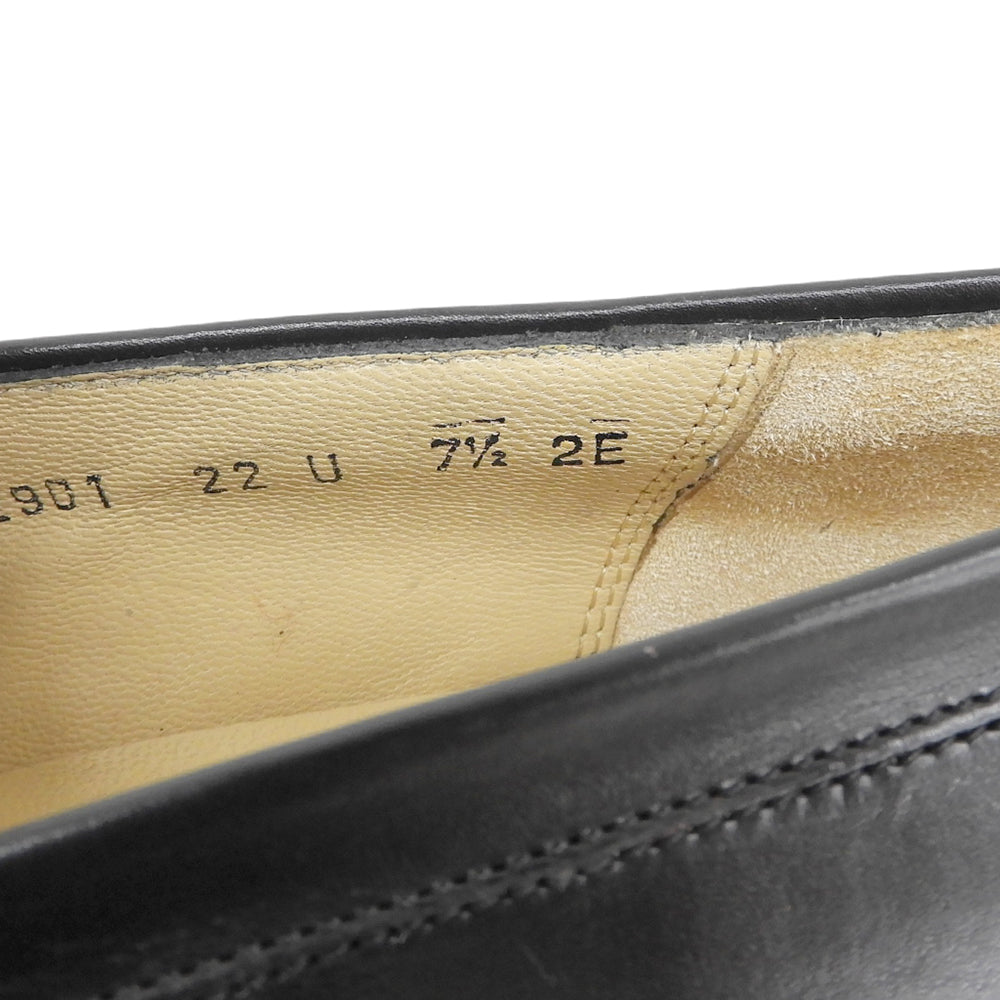 SalvatoreFerragamo サルバトーレフェラガモ コインローファー シューズ メンズ ブラック 7.5 2E シューズ