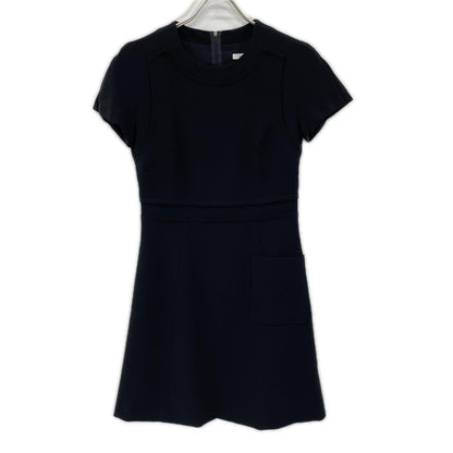FOXEY NEW YORK フォクシーニューヨーク 36081 ブラック トップステッチド ショートスリーブ ミニドレス ワンピース