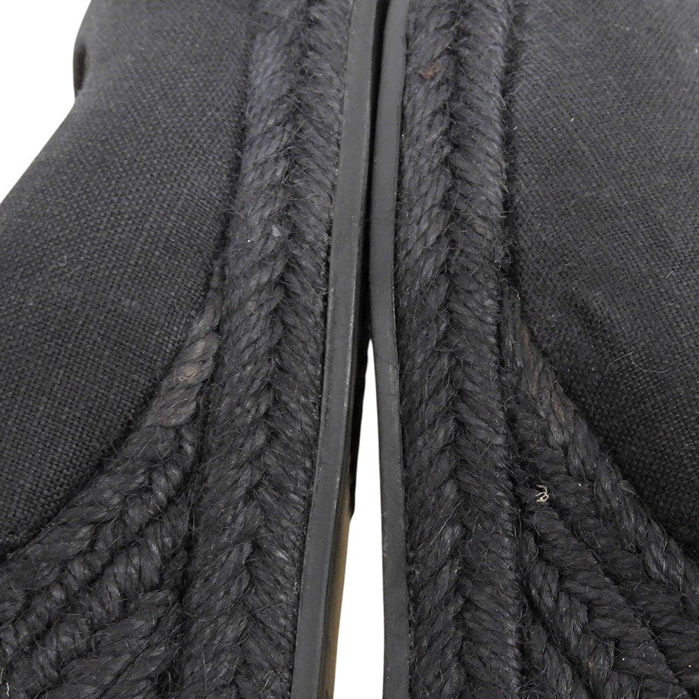 COLE HAAN コールハーン 美品 クラウドフィール エスパドリーユ ウェッジパンプス シューズ レディース 黒 ブラック 5 1/2B W26929 シューズ