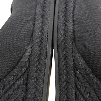 COLE HAAN コールハーン 美品 クラウドフィール エスパドリーユ ウェッジパンプス シューズ レディース 黒 ブラック 5 1/2B W26929 シューズ