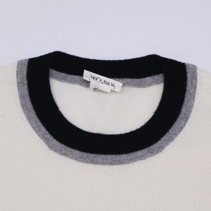 HERMES エルメス 【美品/国内正規】H6E2645D4 Ex-Libris カシミヤ エクスリブリス モチーフ 半袖ニットセーター トップス