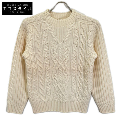 HERMES エルメス 97-7703 カシミヤ ボトルネック アランニット トップス