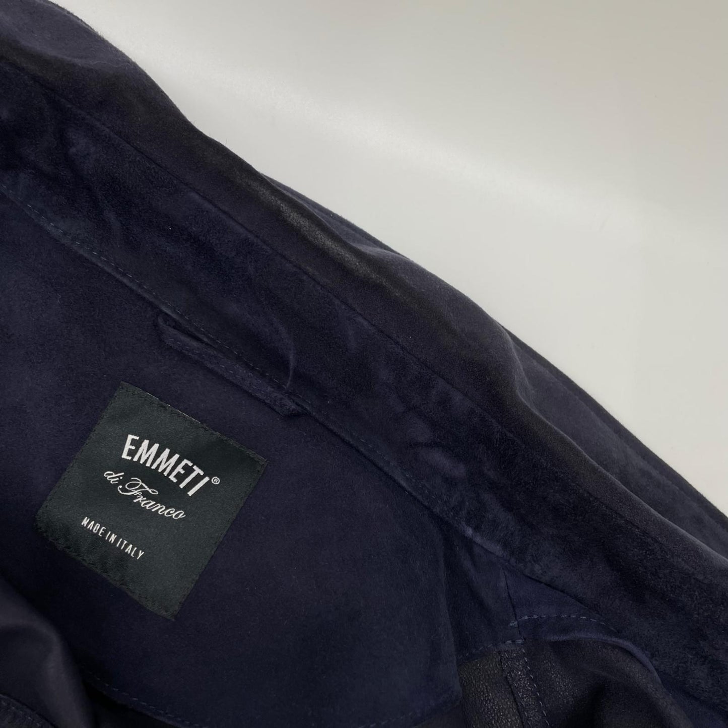 EMMETI エンメティー POSITANO ネイビー ゴートスキン スエード 4ポケットジャケット ジャケット