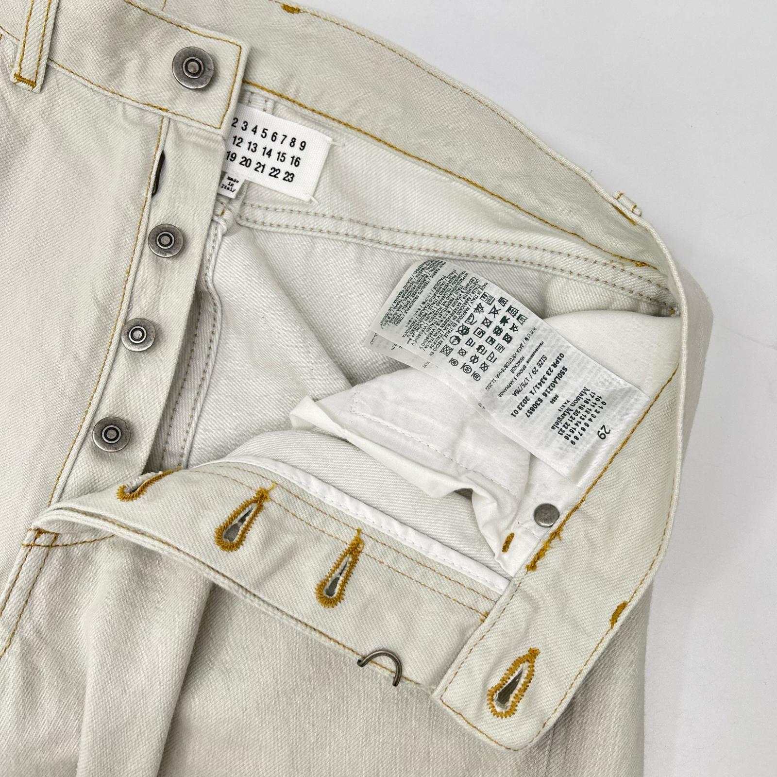 Maison margiela メゾンマルジェラ S50LA0216 ブリーチストレートセルビッチデニム ボトムス