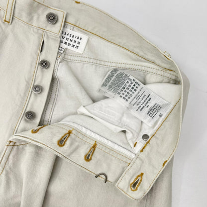 Maison margiela メゾンマルジェラ S50LA0216 ブリーチストレートセルビッチデニム ボトムス
