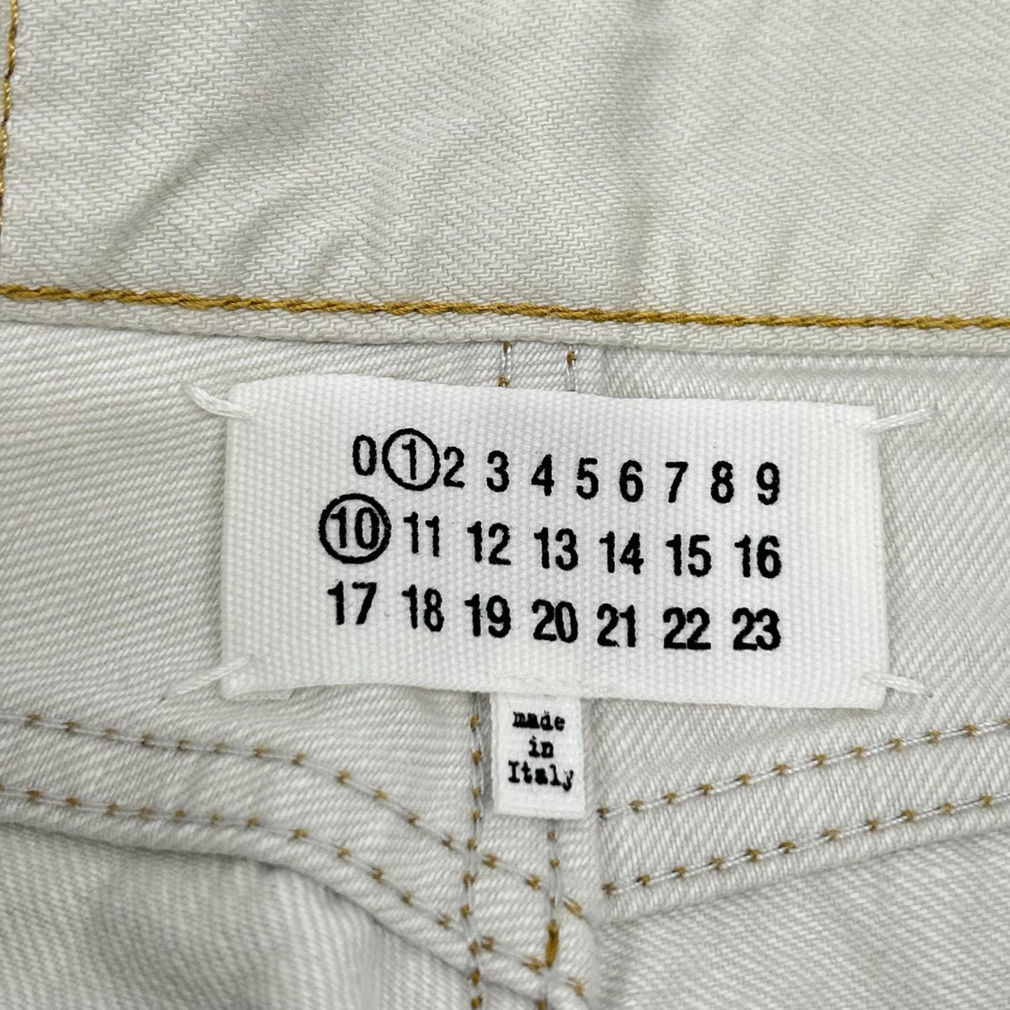 Maison margiela メゾンマルジェラ S50LA0216 ブリーチストレートセルビッチデニム ボトムス