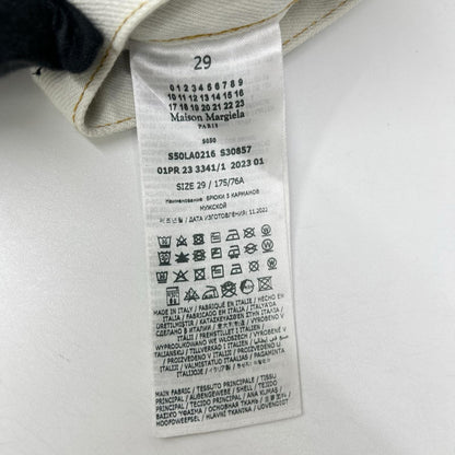 Maison margiela メゾンマルジェラ S50LA0216 ブリーチストレートセルビッチデニム ボトムス
