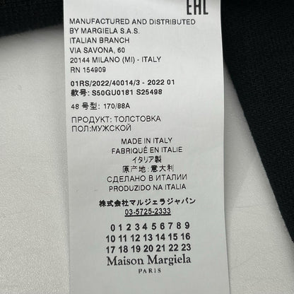 Maison margiela メゾンマルジェラ S50GU0181 ブラック プルオーバー クラシック スウェットシャツ トップス