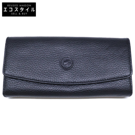 HUNTING WORLD ハンティングワールド 【美品】レザーフラップ ロングウォレット 長財布（小銭入れあり）