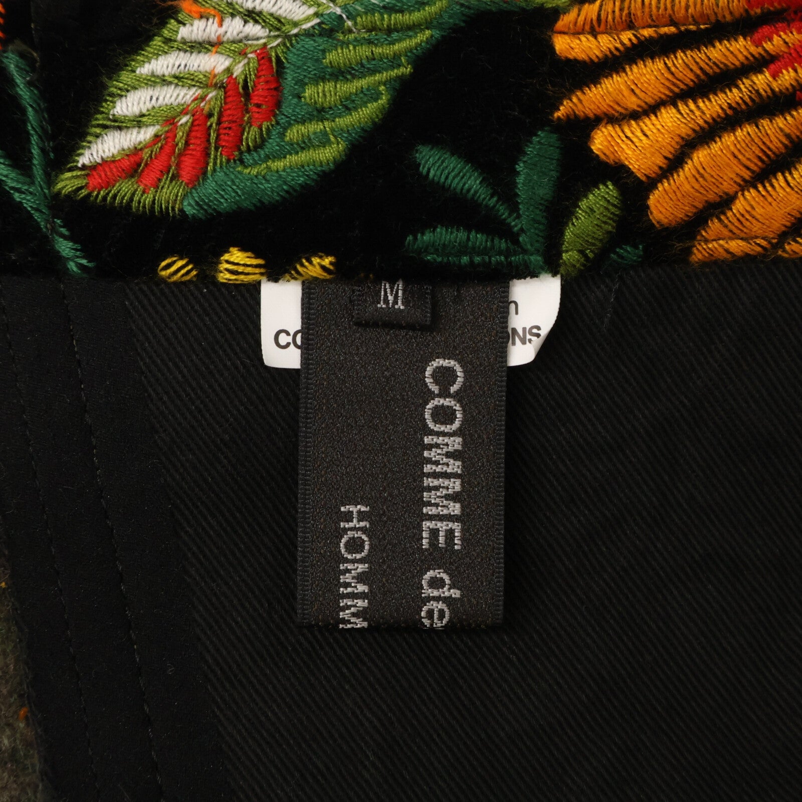 COMMEdesGARCONS HOMME PLUS コムデギャルソンオムプリュス 【美品】AD2025 PP-V003 フラワー刺繍 ドッキング アシメントリー ラップ ベスト