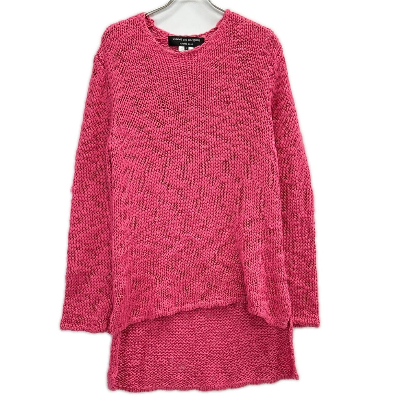 COMMEdesGARCONS HOMME PLUS コムデギャルソンオムプリュス PO-N008 Slub Knit Sweater ピンク スラブニットセーター トップス