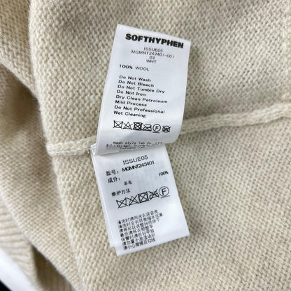 SOFTHYPHEN ソフトハイフン MGMNT243401-001 ベージュ オープンショルダー クルーネックニット トップス
