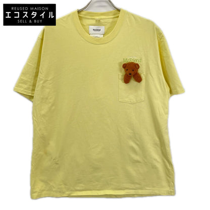 doublet ダブレット 21SS27CS173 WITH MY FRIEND イエロー ベアアップリケ Tシャツ トップス