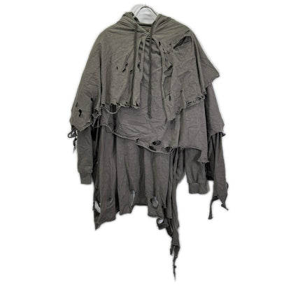doublet ダブレット 25AW34CS397 PHANTOM FRAYED HOODIE フーディパーカ トップス