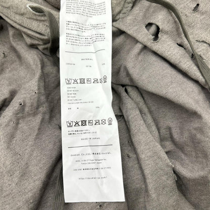 doublet ダブレット 25AW34CS397 PHANTOM FRAYED HOODIE フーディパーカ トップス