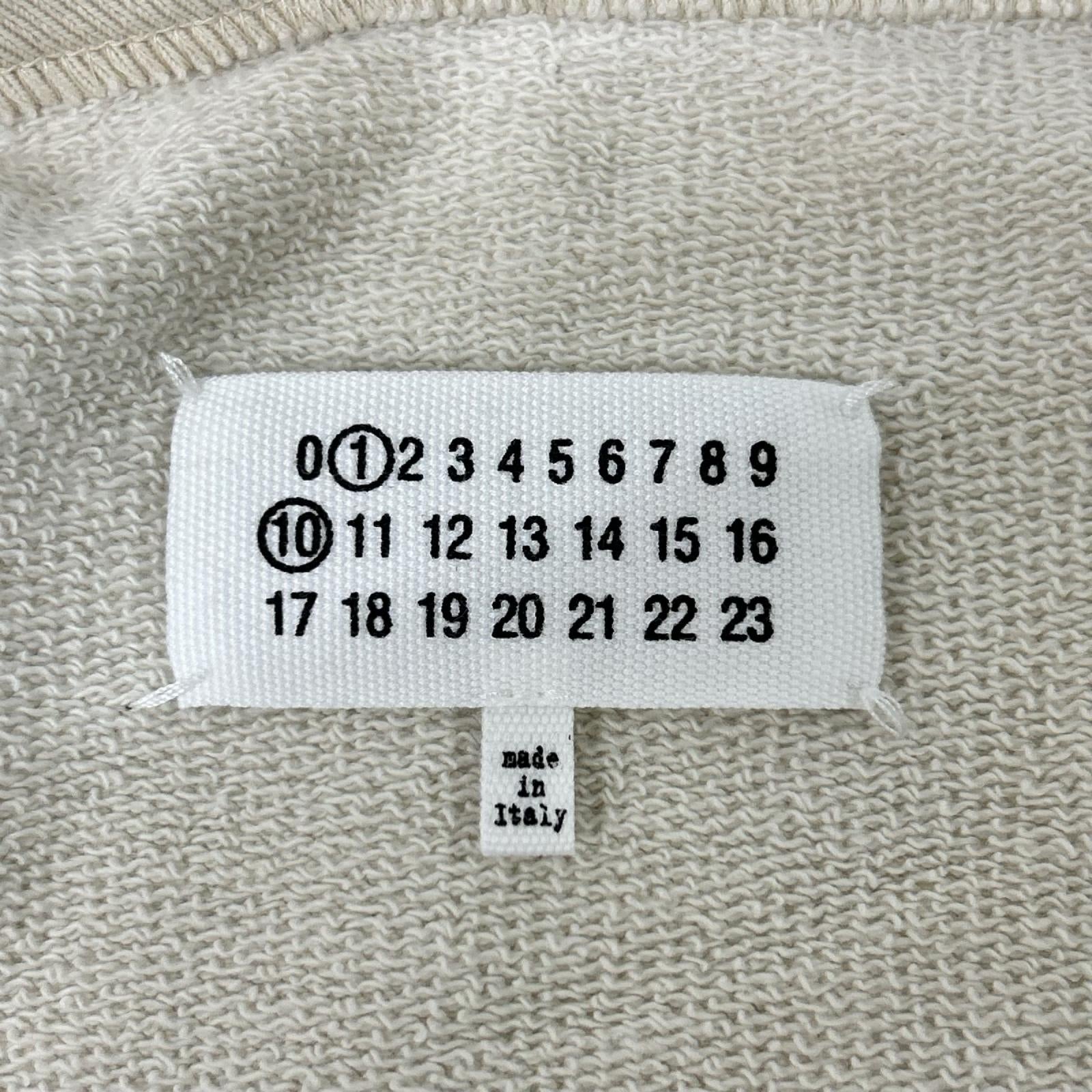 Maison margiela メゾンマルジェラ S50GU0214 ベージュ ロゴ ペンキ クラッシュ加工 スウェット トップス