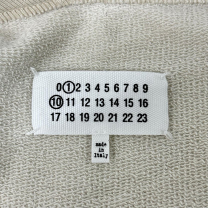 Maison margiela メゾンマルジェラ S50GU0214 ベージュ ロゴ ペンキ クラッシュ加工 スウェット トップス