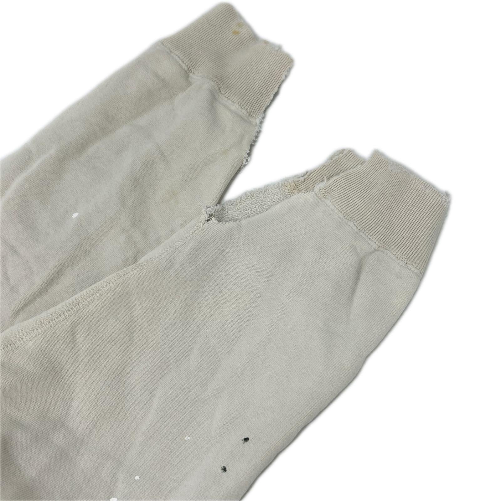 Maison margiela メゾンマルジェラ S50GU0214 ベージュ ロゴ ペンキ クラッシュ加工 スウェット トップス