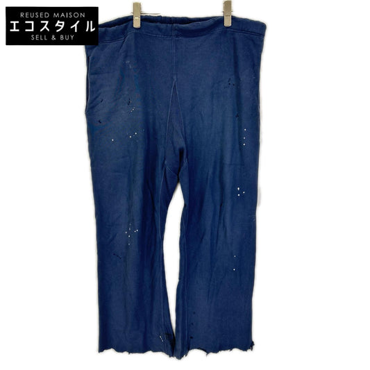 Maison margiela メゾンマルジェラ S50KA0641 ネイビー ロゴ ペンキ クラッシュ加工 スウェットパンツ ボトムス