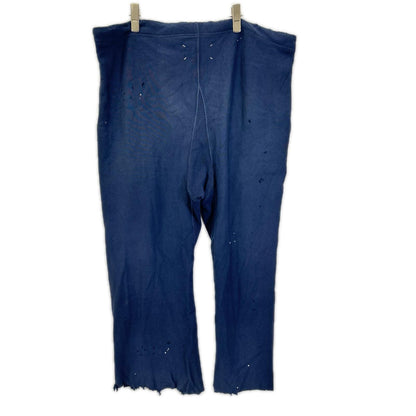Maison margiela メゾンマルジェラ S50KA0641 ネイビー ロゴ ペンキ クラッシュ加工 スウェットパンツ ボトムス