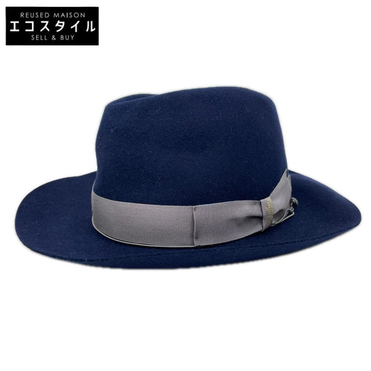 Borsalino ボルサリーノ ネイビー フェルト 中折れハット 帽子