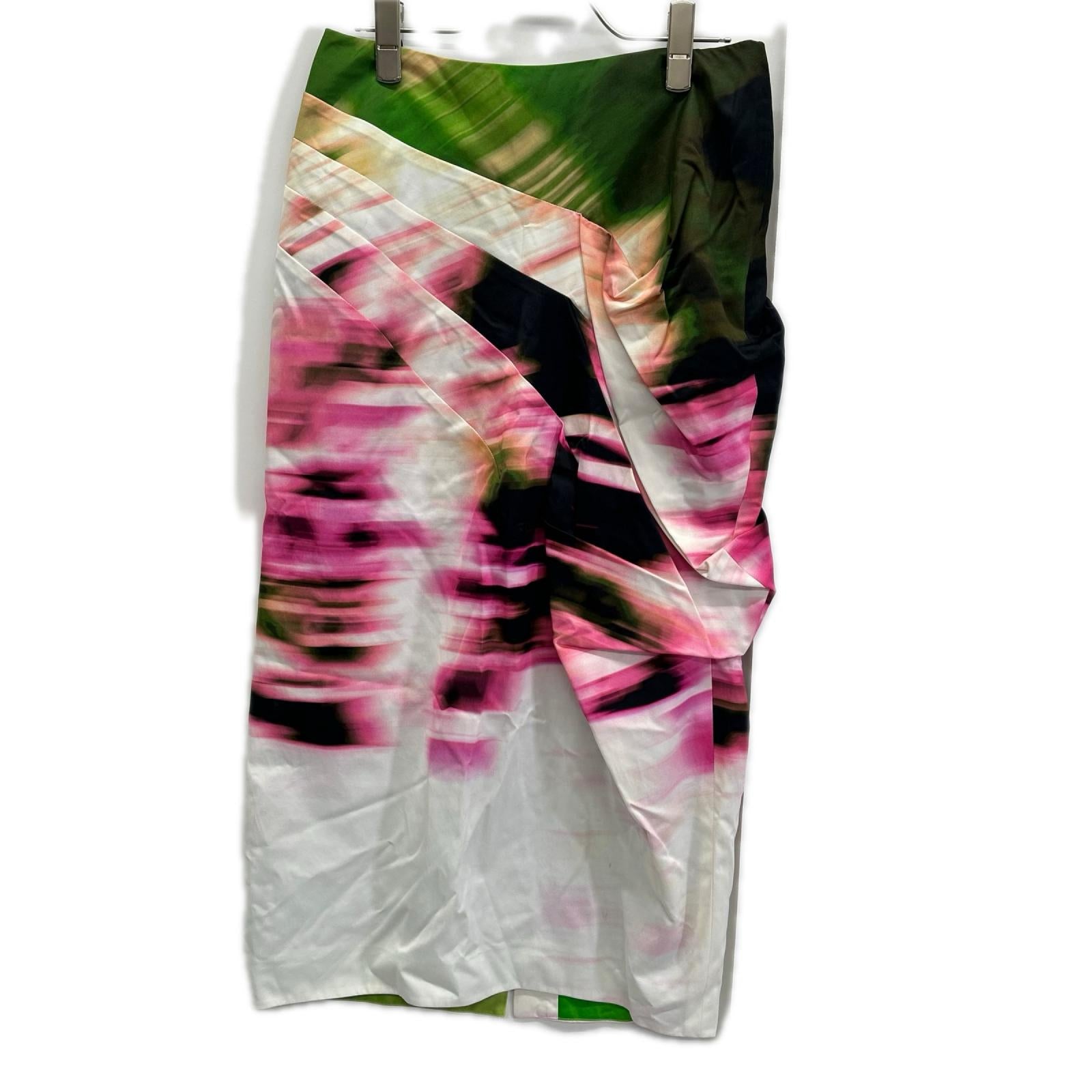 DRIES VAN NOTEN ドリスヴァンノッテン 21-158-09-031613 グラフィックマルチカラー アシンメトリー スカート スカート