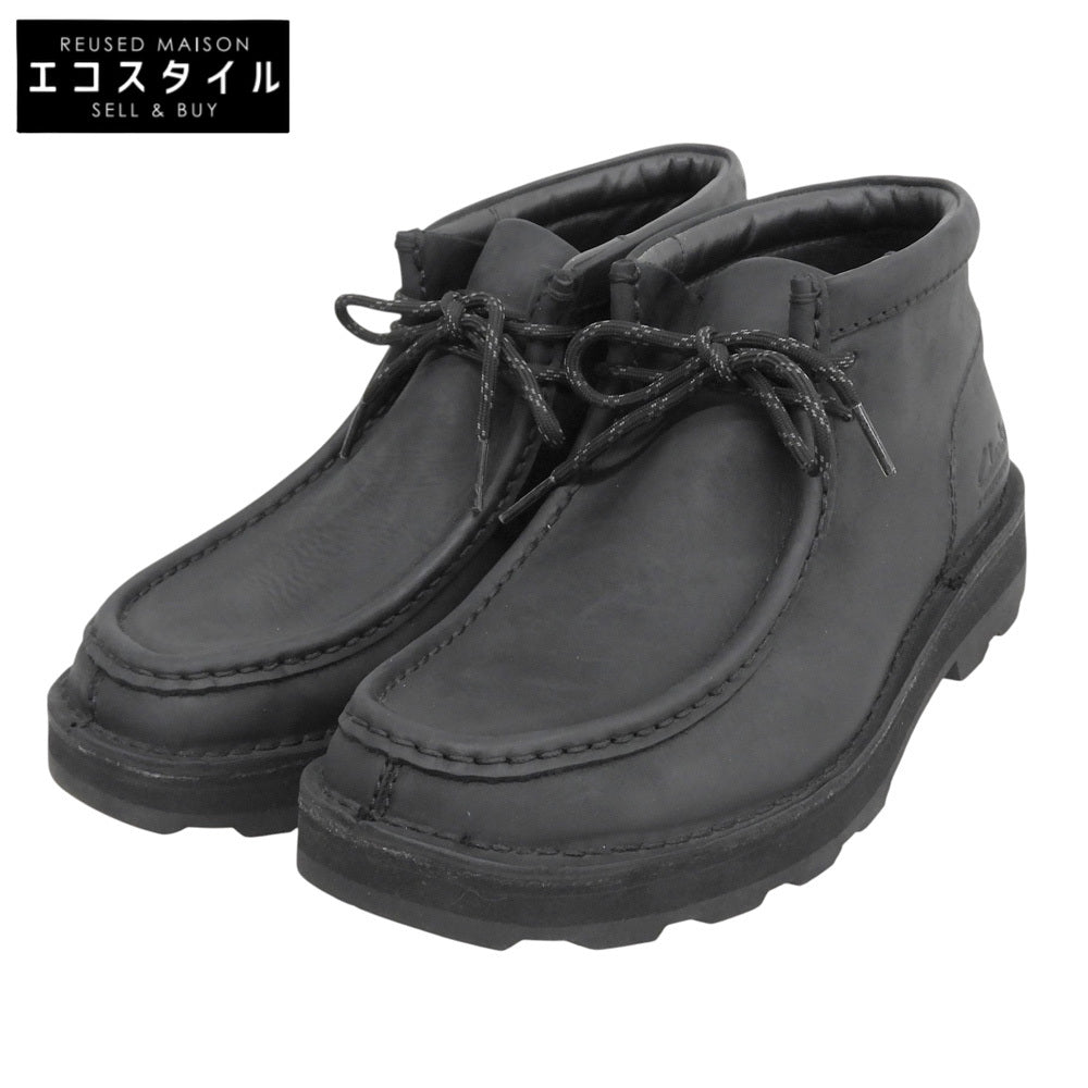 Clarks クラークス 美品 コーストンウォーリー ワラビーブーツ シューズ メンズ 黒 ブラック 7 シューズ