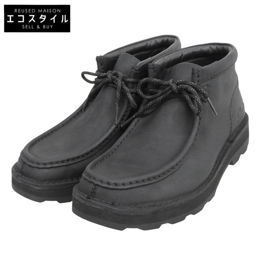 Clarks クラークス 美品 コーストンウォーリー ワラビーブーツ シューズ メンズ 黒 ブラック 7 シューズ