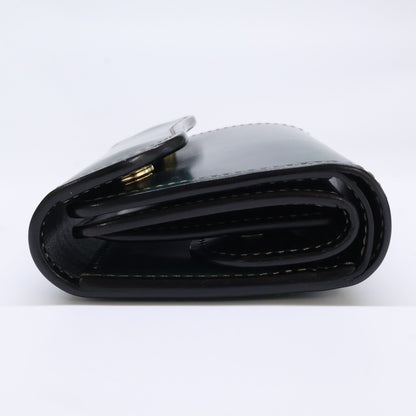 WILDSWANS ワイルドスワンズ 【美品】CSS-ENO/HC/GRN x SD/BK イーノ シェルコードバン/サドルプルアップ 小型3つ折り財布 三つ折り財布（小銭入れあり）