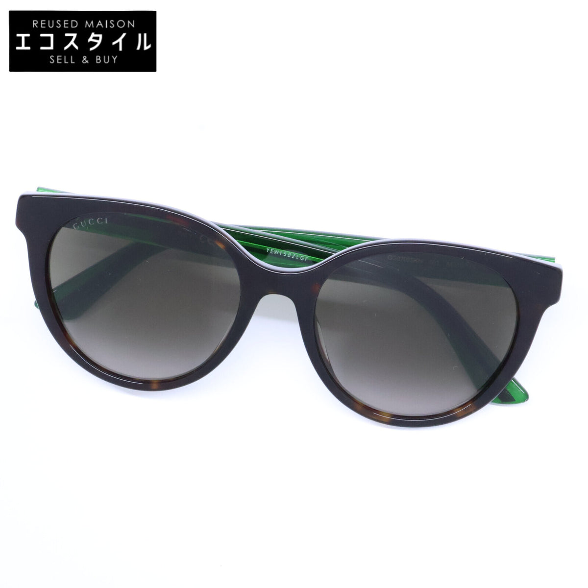GUCCI グッチ 【美品】GG0702SKN 003 シェリーライン テンプルGG ラウンドシェイプ サングラス