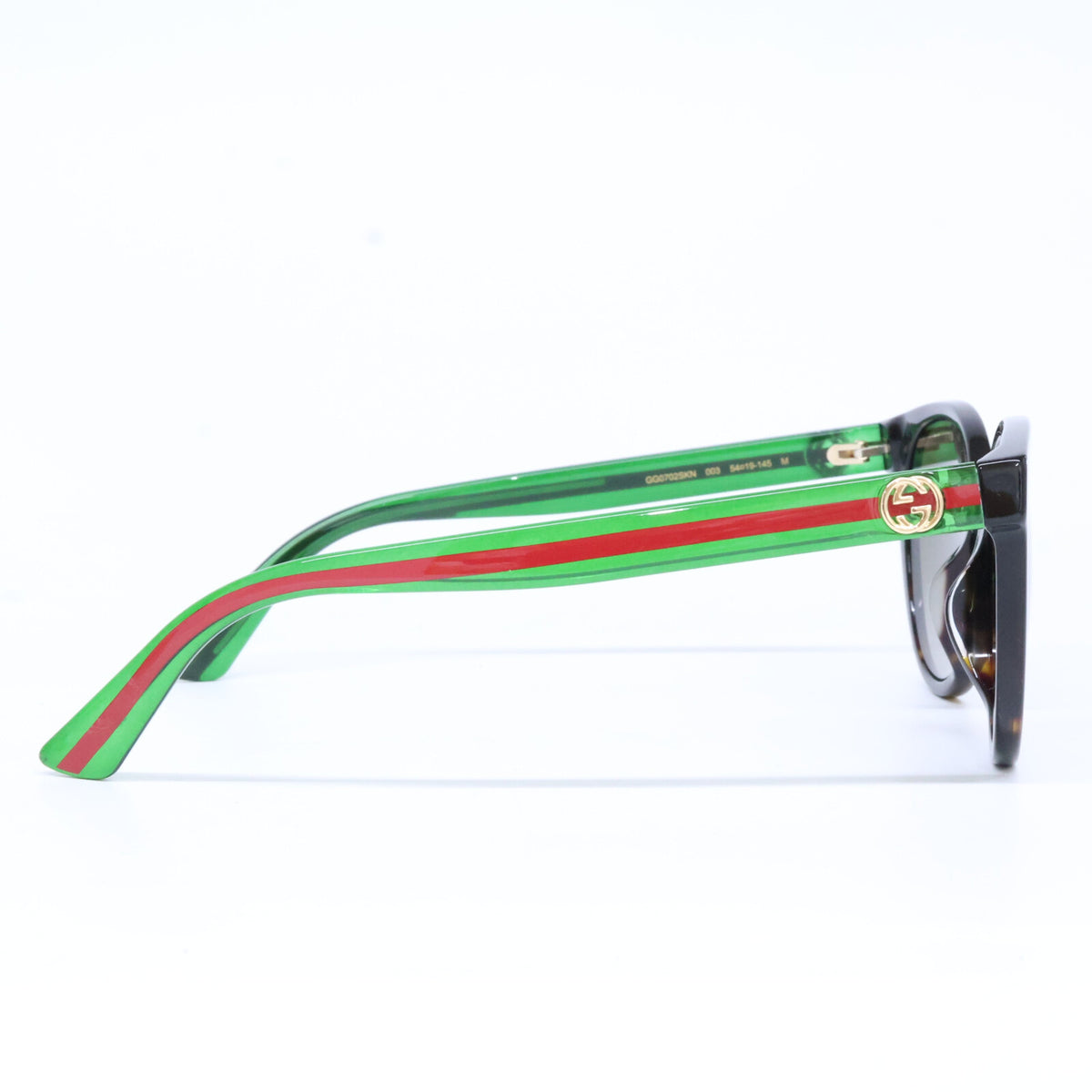 GUCCI グッチ 【美品】GG0702SKN 003 シェリーライン テンプルGG ラウンドシェイプ サングラス