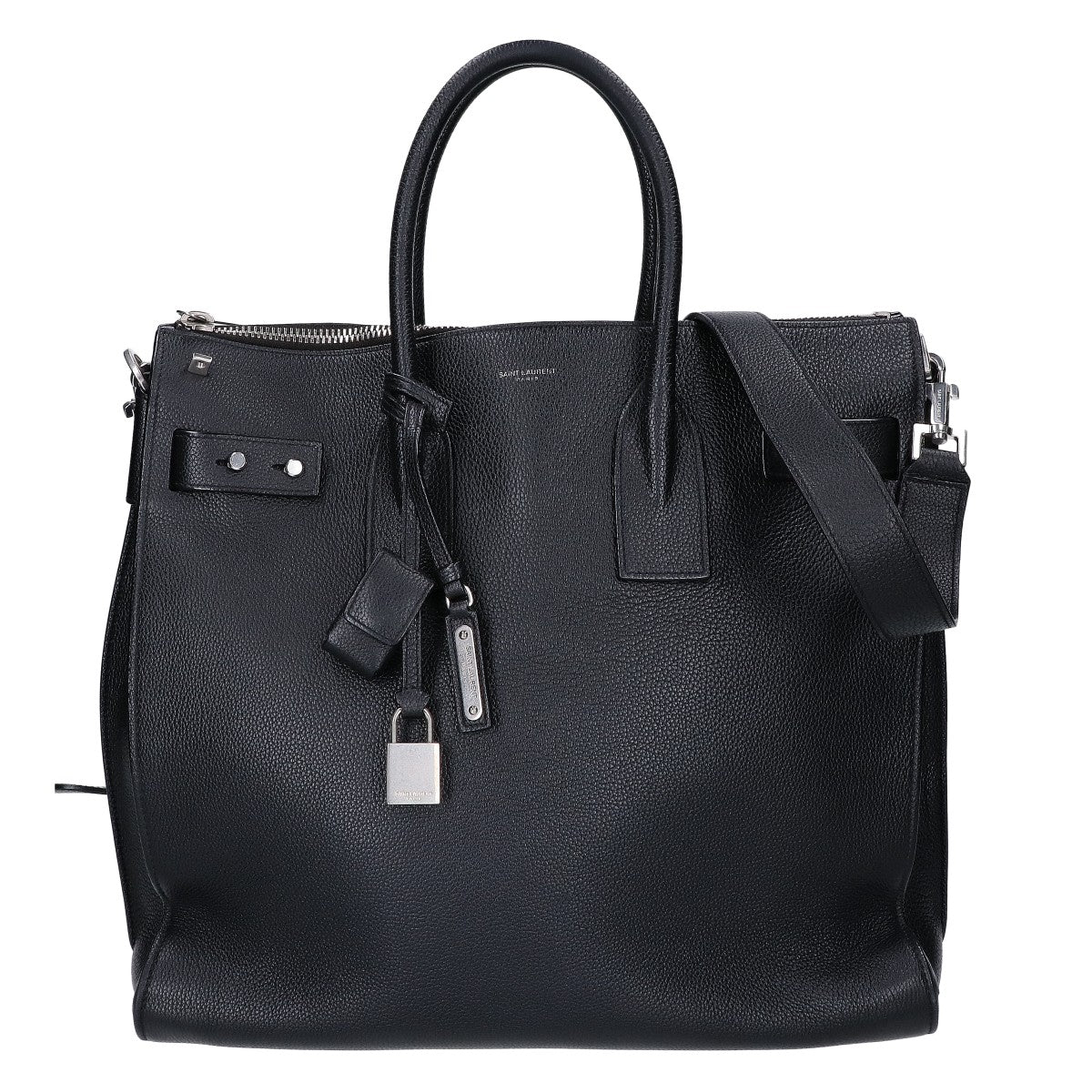 SAINT LAURENT PARIS サンローランパリ 480583 グレインカーフ サック ド ジュール スープル ノースサウス 2WAYハンドバッグ トートバッグ