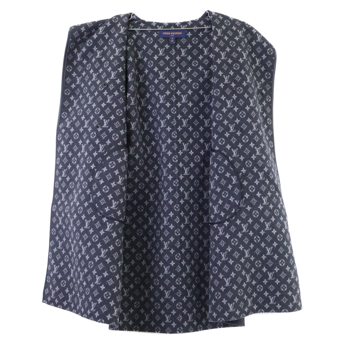 LOUIS VUITTON ルイヴィトン 【美品/国内正規/23年製】FPCX14QWE ウールｘシルク ベルト付 ダブルブレスト コート