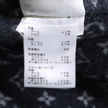 LOUIS VUITTON ルイヴィトン 【美品/国内正規/23年製】FPCX14QWE ウールｘシルク ベルト付 ダブルブレスト コート