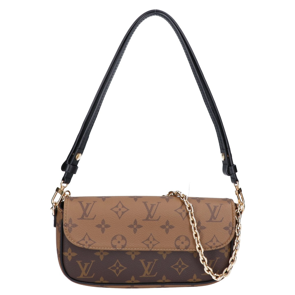 LOUIS VUITTON ルイヴィトン 美品 M26587 モノグラムリバース ウォレットオンチェーン アイビー 2WAY チェーン ショルダーバッグ