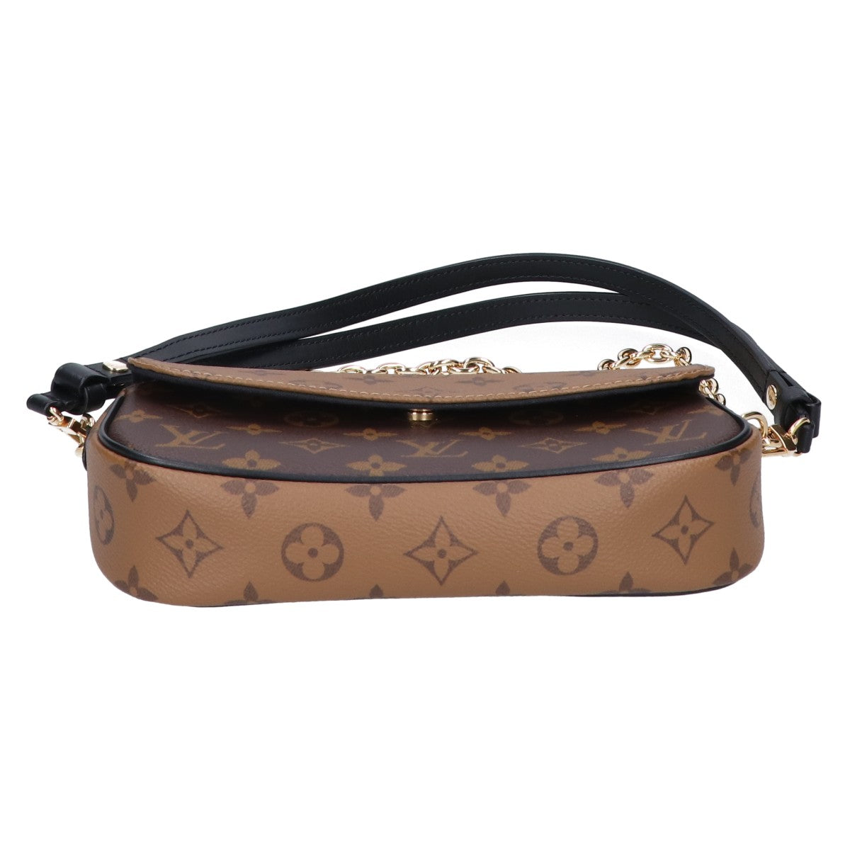 LOUIS VUITTON ルイヴィトン 美品 M26587 モノグラムリバース ウォレットオンチェーン アイビー 2WAY チェーン ショルダーバッグ