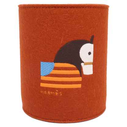 HERMES エルメス 【新品同様】H104369M 01 アニモー・ブロック ウールフェルト ペン立て その他
