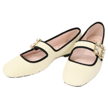 RogerVivier ロジェヴィヴィエ 【新品同様】クリスタルバックル ツイード フラットシューズ シューズ
