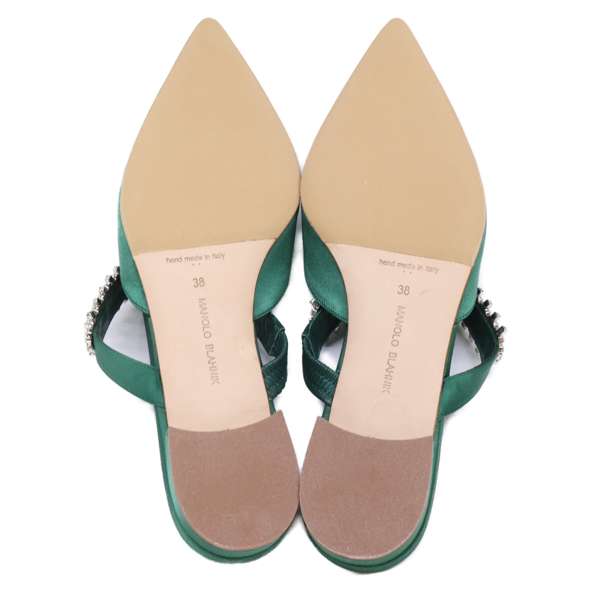 MANOLO BLAHNIK マノロブラニク 【新品同様】LUTARA FLAT ビジューストラップ フラットパンプス シューズ
