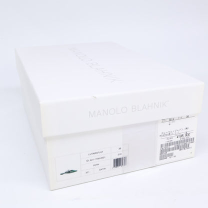 MANOLO BLAHNIK マノロブラニク 【新品同様】LUTARA FLAT ビジューストラップ フラットパンプス シューズ
