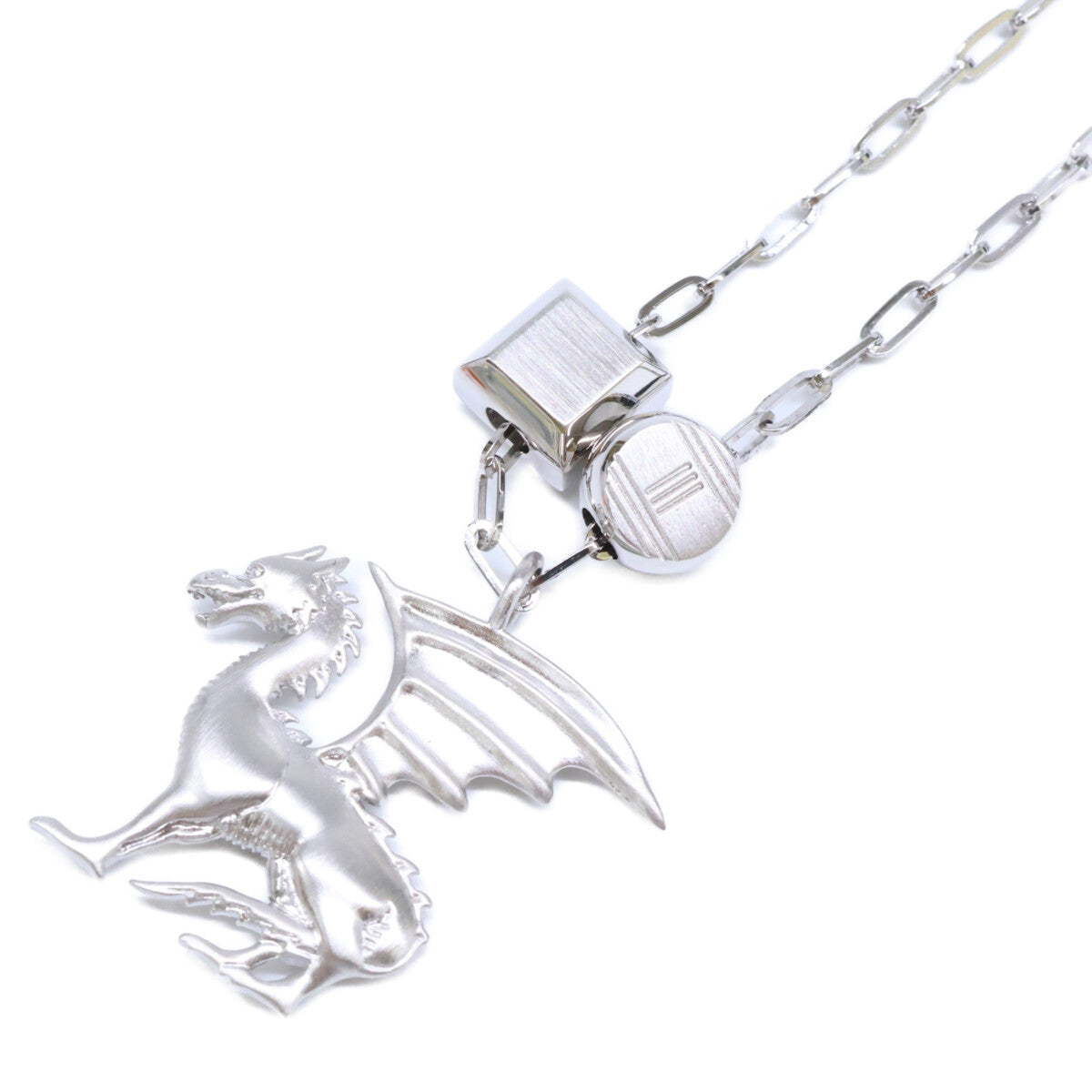 HERMES エルメス 新品同様 ドラゴン タリスマン ペンダント ネックレス