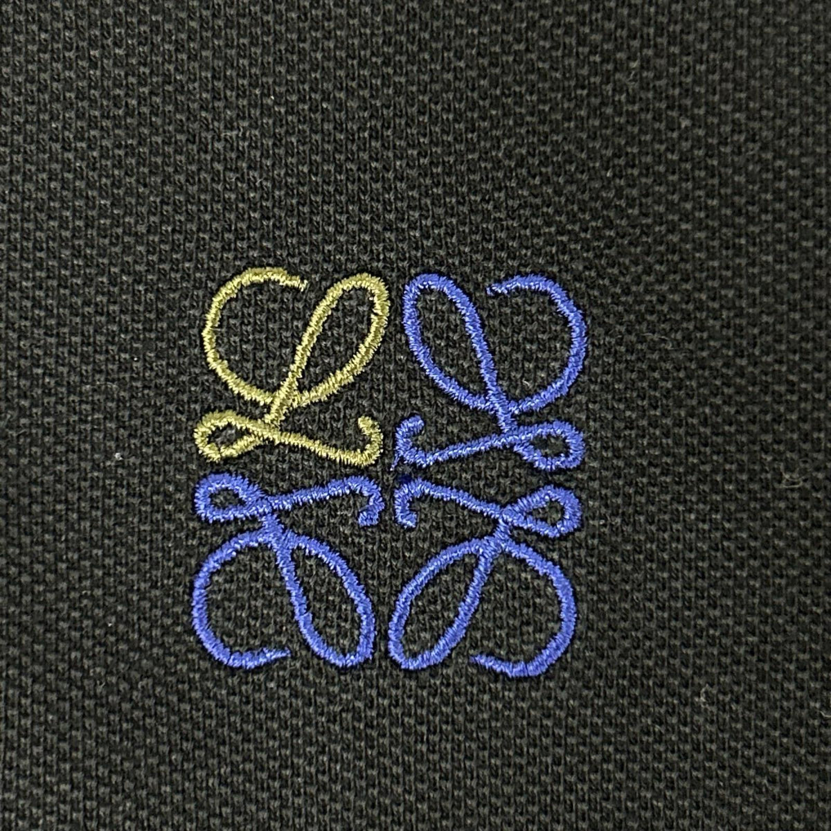LOEWE ロエベ H526341X99 ブラック アナグラム刺繍 カノコポロシャツ トップス