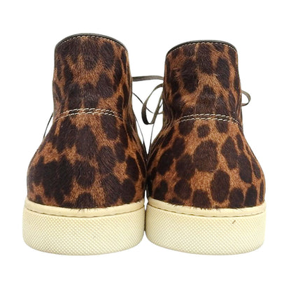 CHRISTIAN LOUBOUTIN クリスチャンルブタン チャッカ スニーカー レオパード柄 ハラコレザー シューズ メンズ ベージュ/ブラウン 41 シューズ
