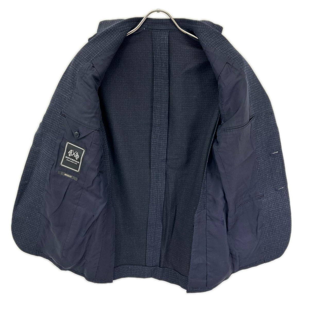 SOVEREIGN ソブリン 1122-161-5498 BREEZY コットン×リネン ネイビー シングルジャケット ジャケット