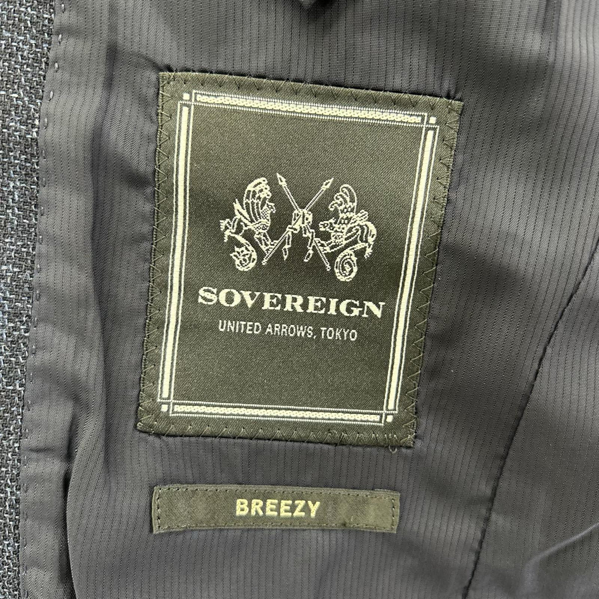 SOVEREIGN ソブリン 1122-161-5498 BREEZY コットン×リネン ネイビー シングルジャケット ジャケット