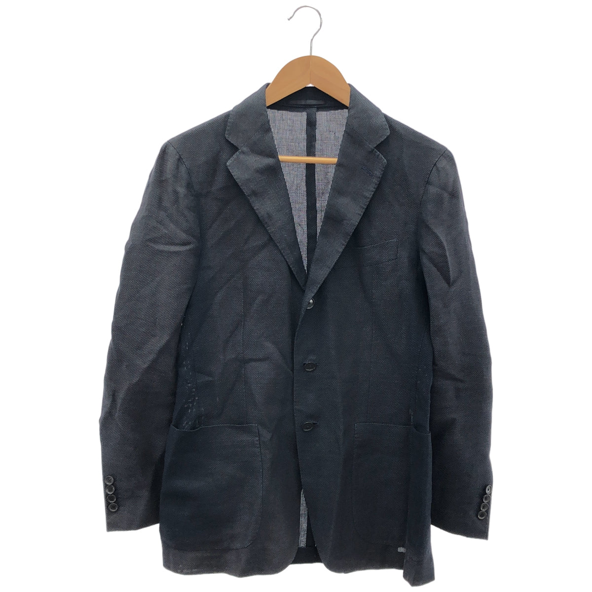 SOVEREIGN ソブリン 1122-110-3154 ネイビー リネン ジャケット トップス