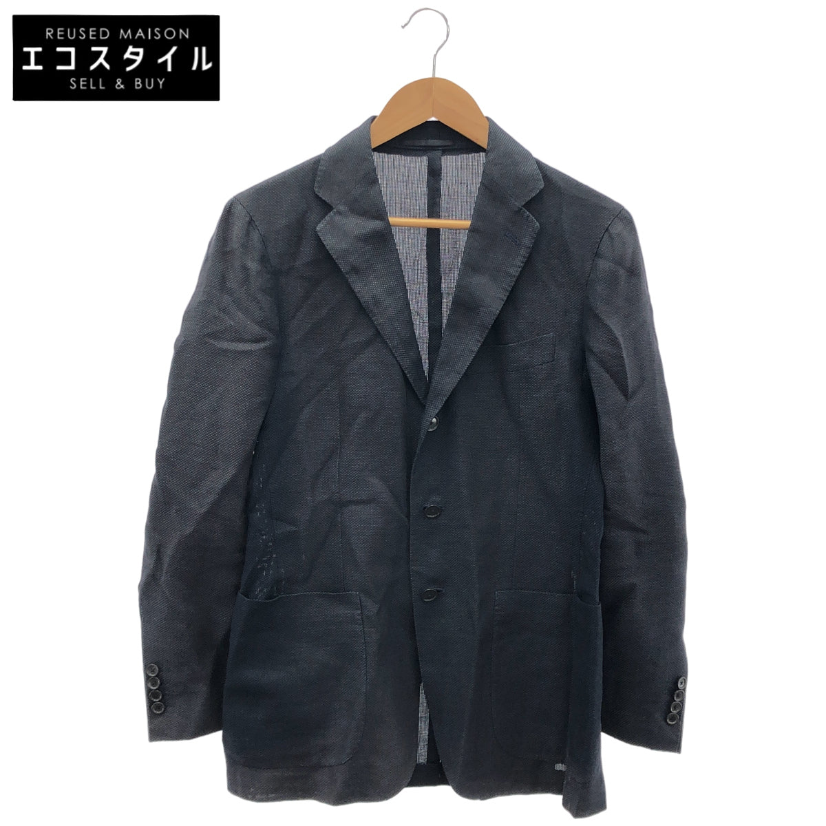 SOVEREIGN ソブリン 1122-110-3154 ネイビー リネン ジャケット トップス