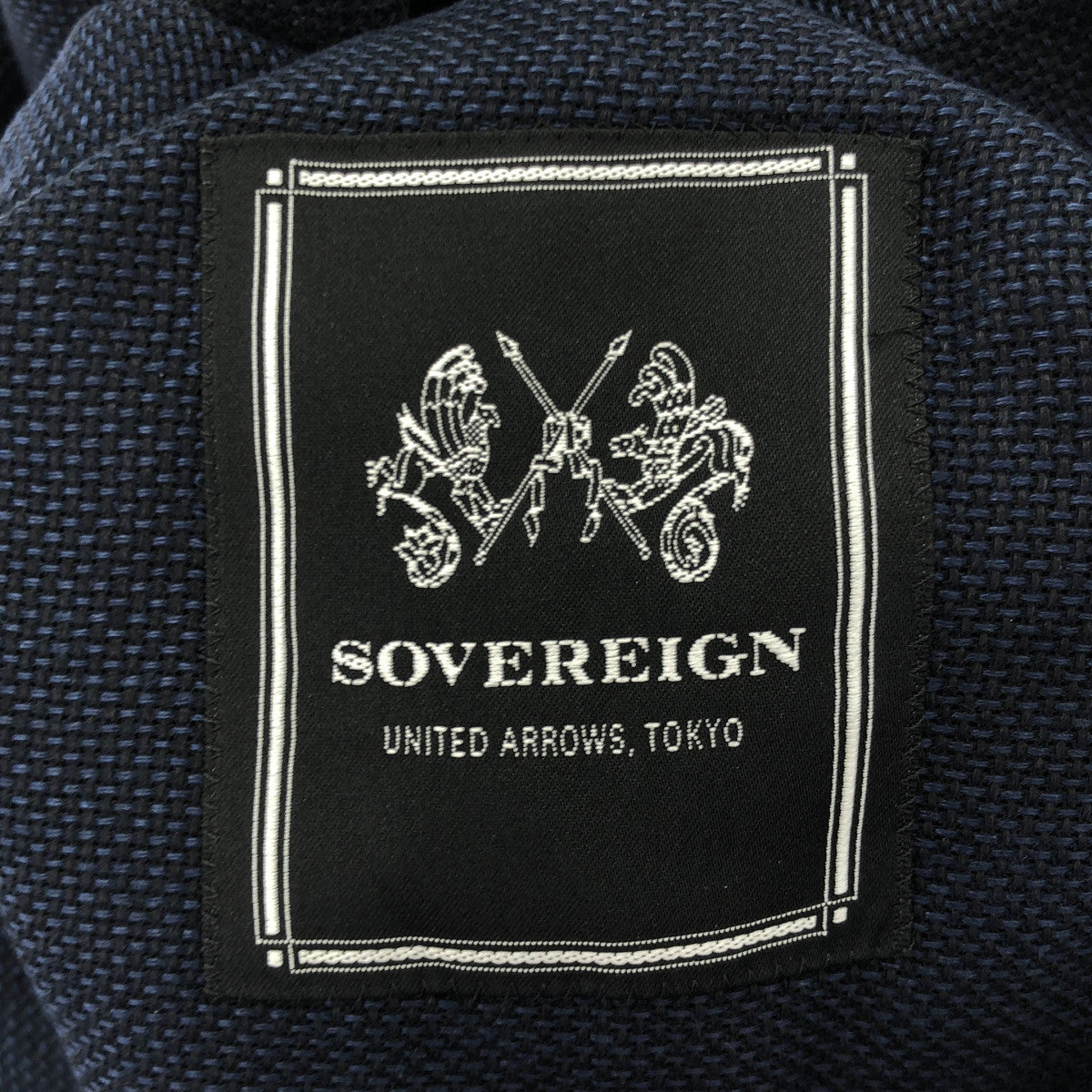 SOVEREIGN ソブリン 1122-110-3154 ネイビー リネン ジャケット トップス