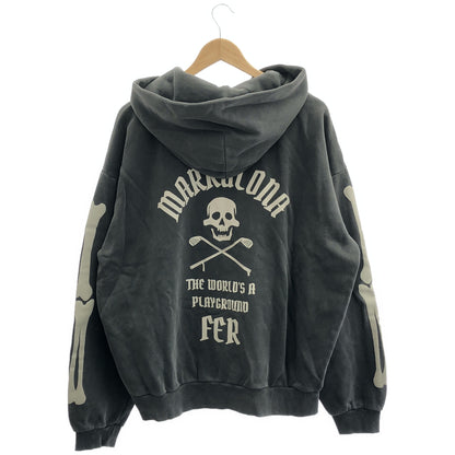 MARK&LONA マークアンドロナ MFM-6A-AD20 グレー Johnson Skull Vintage Zip Hoodie トップス
