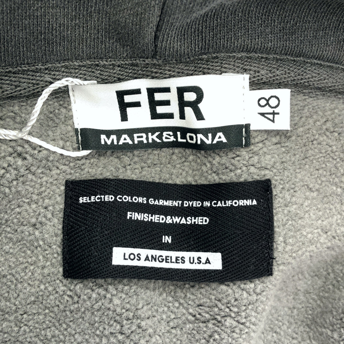 MARK&LONA マークアンドロナ MFM-6A-AD20 グレー Johnson Skull Vintage Zip Hoodie トップス